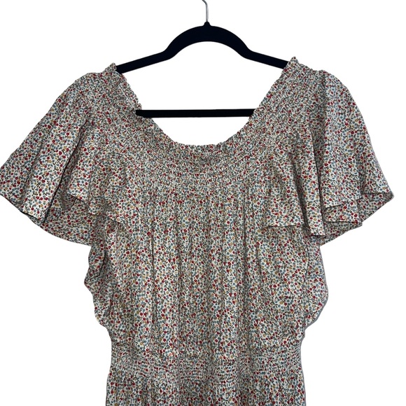 NEW NWT THE GREAT. The Creek Midi Dress Cream Mini Wildflower - Picture 7 of 16